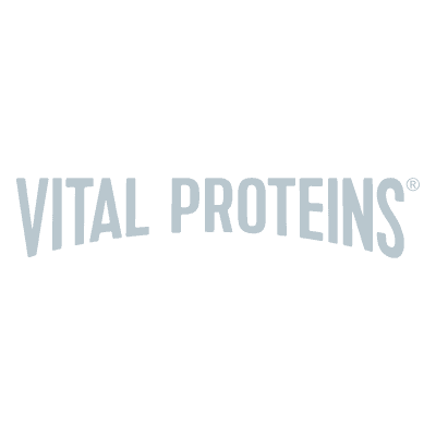 Vital Proteins logo on a black background representing health, wellness, and nutritional supplements for optimal cognitive and physical performance.